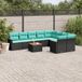Maison Exclusive - Ensemble de jardin 10 pièces, avec coussins, en résine tressée noire