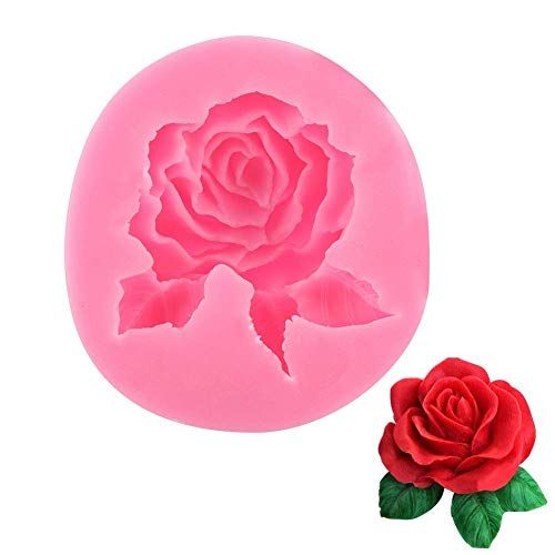 Duokon Bloem siliconen vorm roos vorm cake candy fondant chocoladevormen decoreren gereedschap bakken accessoires voor huisgemaakte chocolade DIY bakvorm kinderen zeep kaars geleipudding