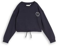 Tom Tailor Cropped sweatshirt met print Parisien Night Blue