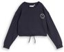 Tom Tailor Cropped sweatshirt met print Parisien Night Blue