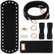 DIY-set pour la fabrication d'un sac en similicuir, avec fond, sangles et accessoires, noir