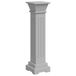 VidaXL Plantenstandaard klassieke zuil vierkant 17x17x66 cm mdf grijs