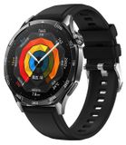 Wigento Huawei Watch GT 5 46mm Sportieve Siliconen Horlogeband Zwart