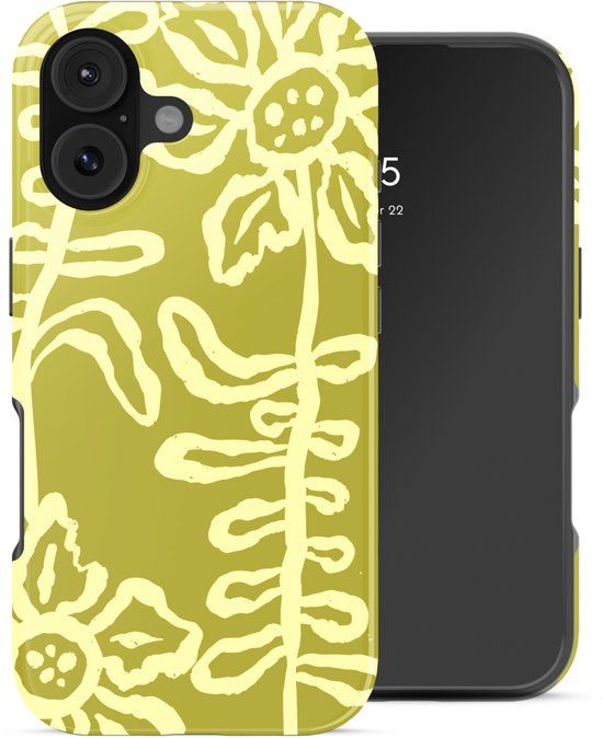 Selencia Hoesje - Geschikt voor Apple iPhone 17 - Backcover - Chalky Bloom