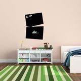 Ambiance Sticker Schoolbordsticker - uitwisbare zelfklevende muurstickers - met prik- en scheurpapier - 155x105cm