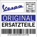 Vespa Emblème "Vespa" argenté, référence OEM 656223, pour Vespa LX 125 M441/M681