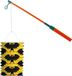 Merkloos Lampionstokje 40 cm met Vleermuis Lampion - Geel/Zwart