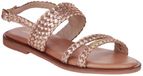 Dresco Sandales plates en cuir dorées femme 39