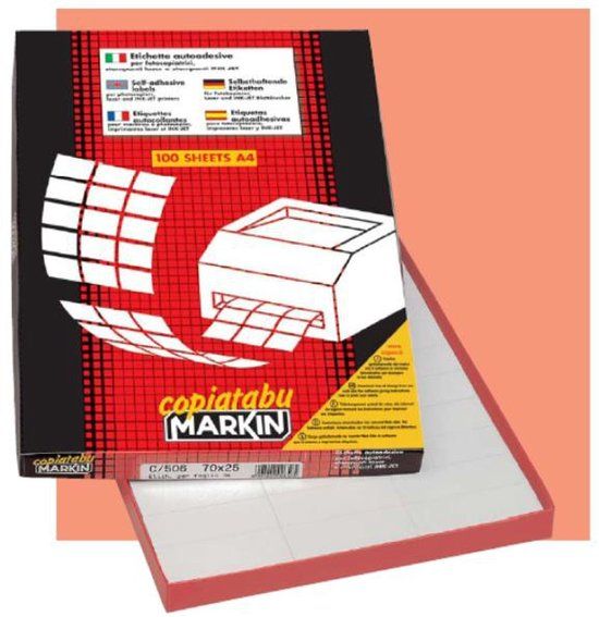 Markin 210C517 etiket Wit 1800 stuk(s)