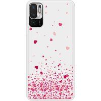Xiaomi Redmi Note Confettis de coeurs rose Verstevigd hoesje met sublimatie bedrukking