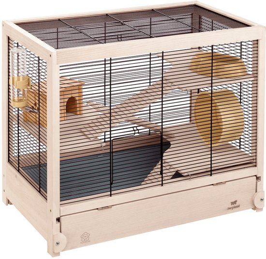 Ferplast Hamsterkooi Hamsterville 60x34x49 cm Houtkleur