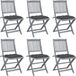 Maison Exclusive - Chaises pliantes 6 pièces avec coussins en bois d'acacia massif