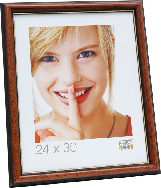 Deknudt Frames Basic klassiek bruin hout fotomaat 15x20 cm