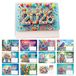 Merkloos Diamond Painting Kalender 2026 - DIY Desk Gift - 12 Maanden