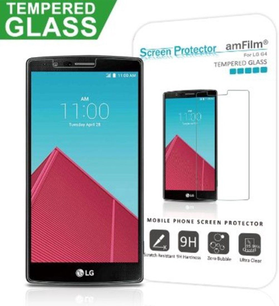 HoesjesMarkt - LG G4 Tempered Glass Screen Protector - 2 Halen 1 Betalen