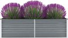Maison Exclusive - Bac de jardin surélevé en acier galvanisé 160x40x45 cm Gris
