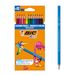 BIC Kids Tropicolors Kleurpotloden - Verschillende Kleuren, Pak van 12 Stuks