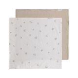 Baby's Only Hydrofiele doek Tender - Swaddles voor baby - Inbakerdoek - Mousseline - Beige/Clover - 65x65 cm - 2-pack