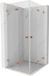 Mexen Lunar-F Duo cabine de douche pliable 70 x 70 cm, transparent, cuivre brossé