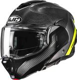 HJC F100 Carbon Stan Systeemhelm XS Zwart/Geel