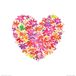 The Art Group Summer Thornton (Floral Heart) kunstdruk, papier, meerkleurig, 40 x 40 x 1,3 cm
