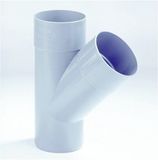 DYKA T-stuk 2x mof 1x spie 45° PVC grijs keurmerk BRL2012 70mm