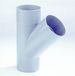 DYKA T-stuk 2x mof 1x spie 45° PVC grijs keurmerk BRL2012 70mm
