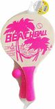 Summertime Beachball set - roze - hout - Rackets/batjes en bal - strand speelset