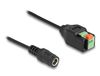 Delock 66326 elektriciteitssnoer Zwart, Groen 0,15 m 5.5 x 2.1 mm 2-pins aansluitingsblok