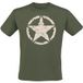 Gasoline Bandit Rockabilly T-shirt Army Star olijfkleurig S tot 3XL Mannen olijf