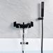 Merkloos Zwart koperen inbouwkraan waterval douche met muurmontage