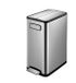 EKO - Europe EKO VB 9377 - 40L Rectangular Pedal Bin - Black & Stainless Steel