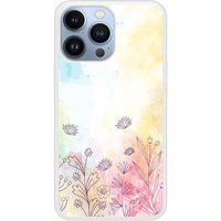 Apple iPhone 13 Watercolor flowers Verstevigd hoesje met sublimatie bedrukking
