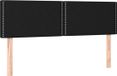 vidaXL Hoofdbord - Stof - Zwart - 144x5x78/88 cm