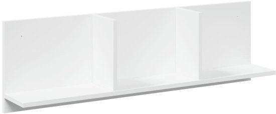 vidaXL Wandkast - 100x16,5x30 cm - Bewerkt Hout - Wit