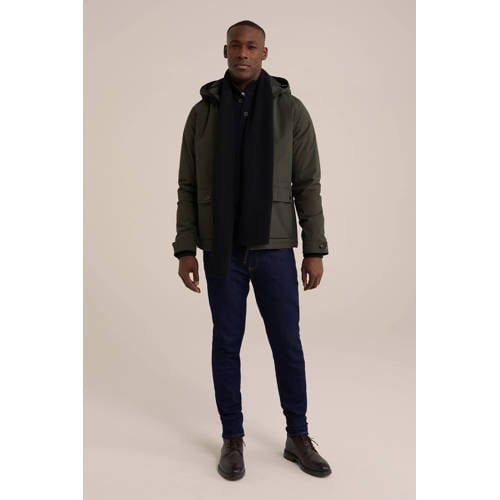 WE Fashion sjaal donkerblauw