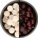 Kaemingk B.V. Boules de Noël - 74x pièces - laine blanc et acajou brun - 6 cm - plastique