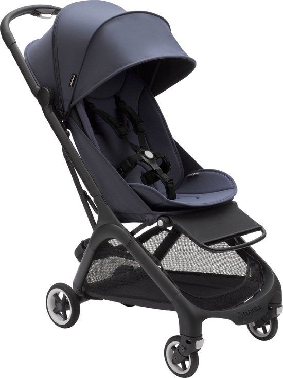 Bugaboo Butterfly - Zwarte ultracompacte reiskinderwagen - Stormy Blue