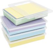 Shenzhen Haorui Industrial Technology Co., Ltd. Boîte de rangement multifonctionnelle en plastique avec couvercles à loquet - Rangement pour papier A4 - Organisation de salle de classe - Rangement pour matériel de bricolage et documents