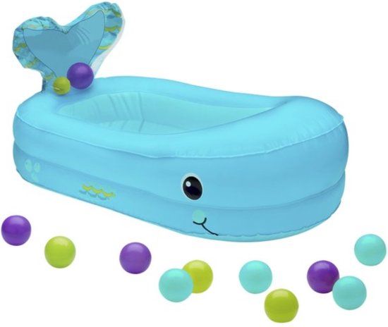 Infantino Opblaasbaar Baby Zwembad Walvis - Babybadjes & accessoires - tan