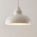 Lindby Hanglamp Cliona - 1 Licht - Metaal - Wit Mat - E27 - H: 19 cm
