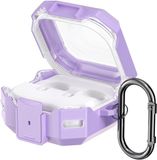kwmobile Earphones Case for Samsung Galaxy Buds 4 / Galaxy Buds 4 Pro Case - Clear TPU Silicone Earbuds Cover - Lavender / Transparent