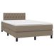 Maison Exclusive - Lit boxspring avec matelas et éclairage LED, couleur taupe, 120x190 cm, rembourré