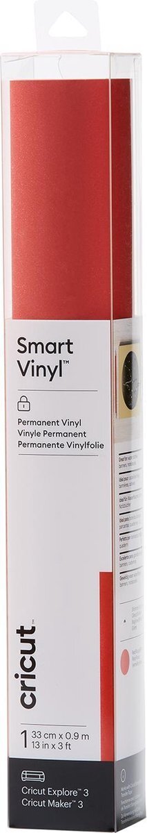 CRICUT Vinyl Folie - Smart Vinyl - Permanent - 33 x 91cm - Glanzend Rood