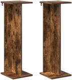 vidaXL Plantenstandaard 2 st gerookt eiken 25 x 25,5 x 80,5 cm