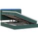 Maison Exclusive - Lit coffre à LED avec matelas vert foncé 140 x 200 cm, velours