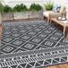 Merkloos Outdoor tapijt, weerbestendig, kunststof, groot, omkeerbaar - 180 x 270 cm