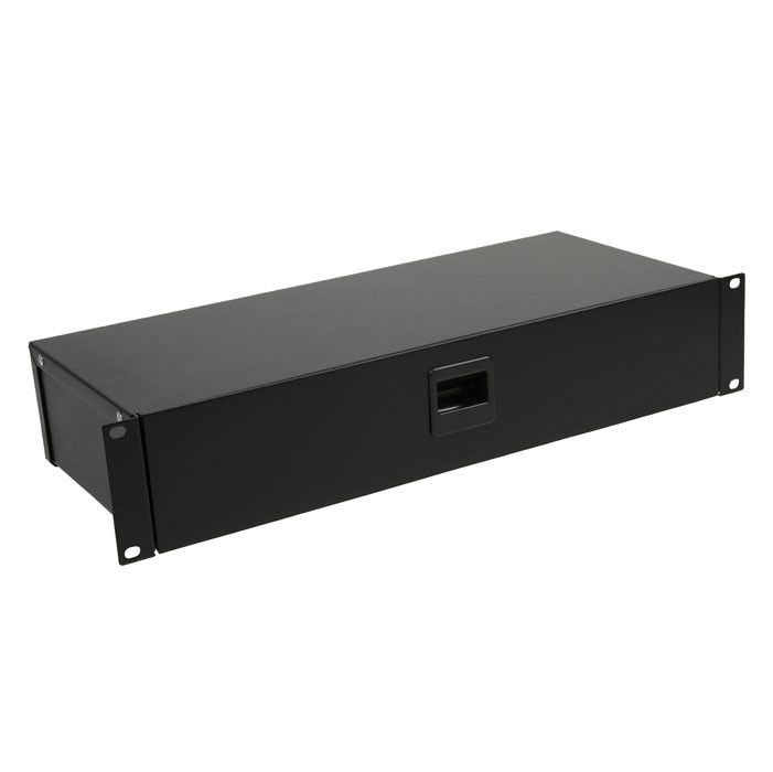 Adam Hall 87302 19" 2U Rack Box - Black Steel