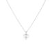 Lucardi Dames Stalen ketting hart met zirkonia - Ketting - Staal - Zilverkleurig - 47 cm
