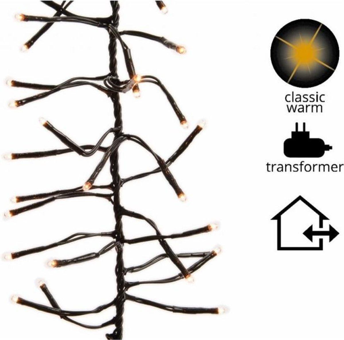 Lumineo Kerstverlichting LED cluster 3000L 27m - Zwart